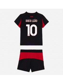 Billige AC Milan Rafael Leao #10 Hjemmedraktsett Barn 2025-26 Kortermet (+ Korte bukser)